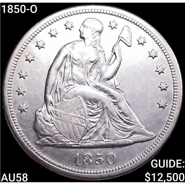 1850-O Seated Liberty Dollar CHOICE AU