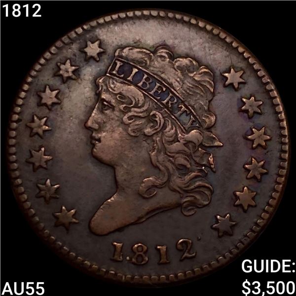 1812 Classic Head Large Cent HIGH GRADE