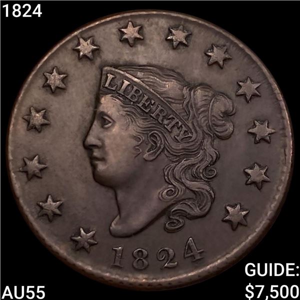 1824 Coronet Head Large Cent HIGH GRADE