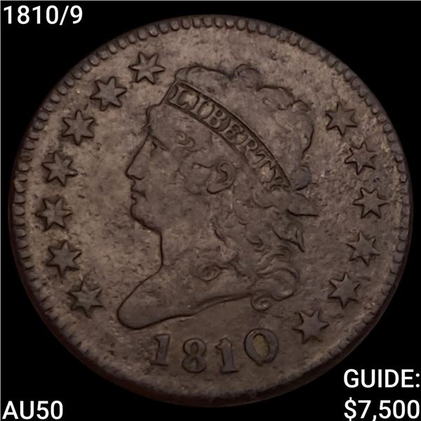 1810/9 Classic Head Large Cent CLOSELY UNCIRCULATED