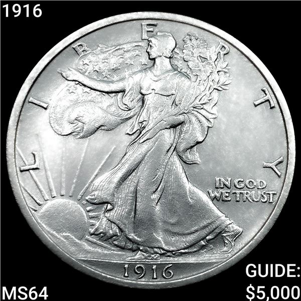 1916 Walking Liberty Half Dollar CHOICE BU