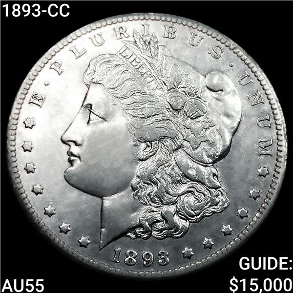 1893-CC Morgan Silver Dollar NEARLY UNCIRCULATED