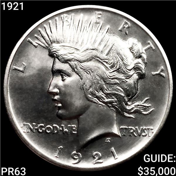 1921 Silver Peace Dollar CHOICE PROOF