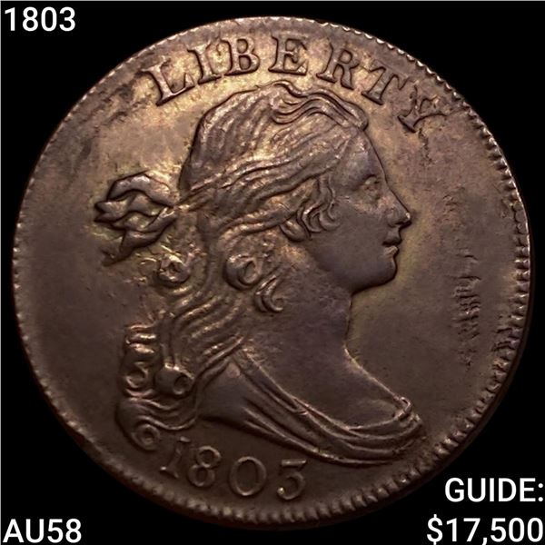 1803 Draped Bust Large Cent CHOICE AU