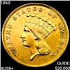 Image 1 : 1860 $3 Gold Piece CHOICE AU+