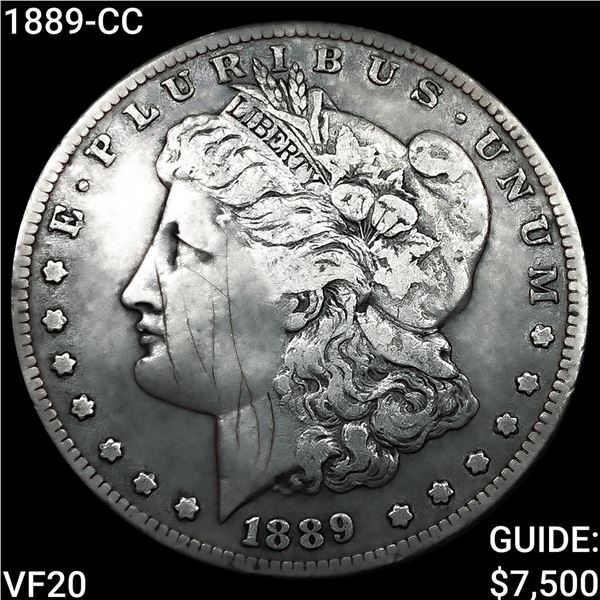 1889-CC Morgan Silver Dollar LIGHTLY CIRCULATED