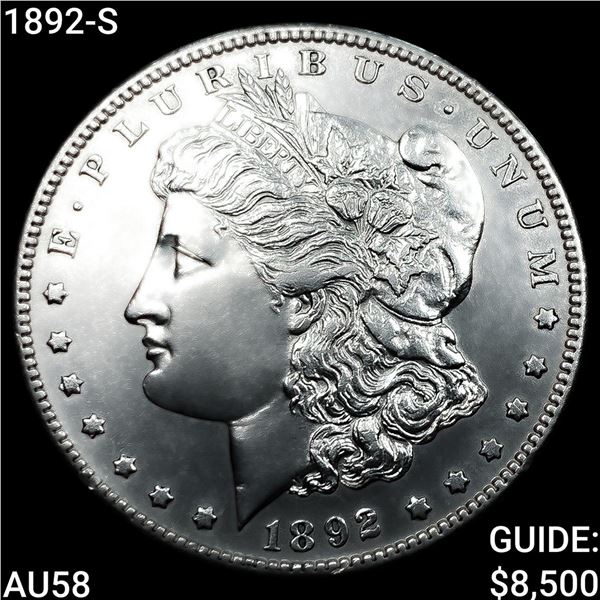 1892-S Morgan Silver Dollar CHOICE AU