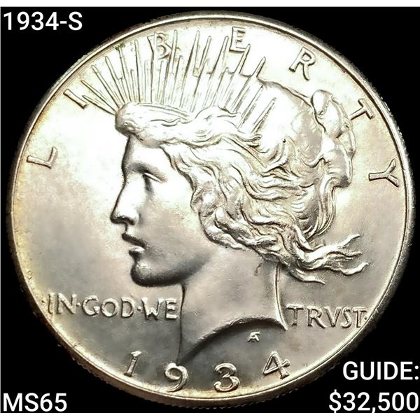 1934-S Silver Peace Dollar GEM BU