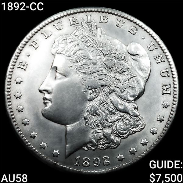 1892-CC Morgan Silver Dollar CHOICE AU