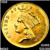 Image 1 : 1868 $3 Gold Piece UNCIRCULATED