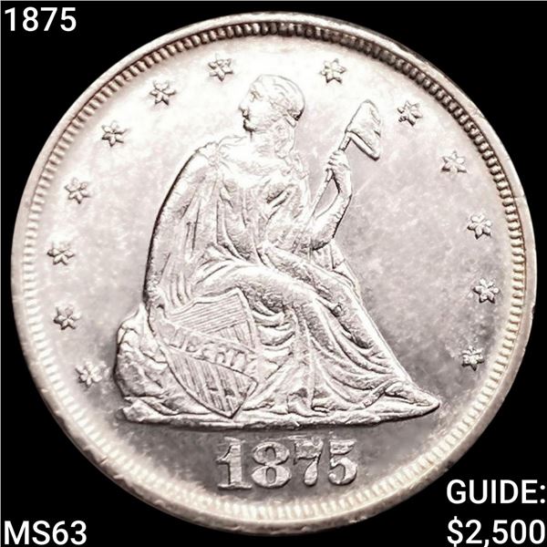 1875 Twenty Cent Piece CHOICE BU