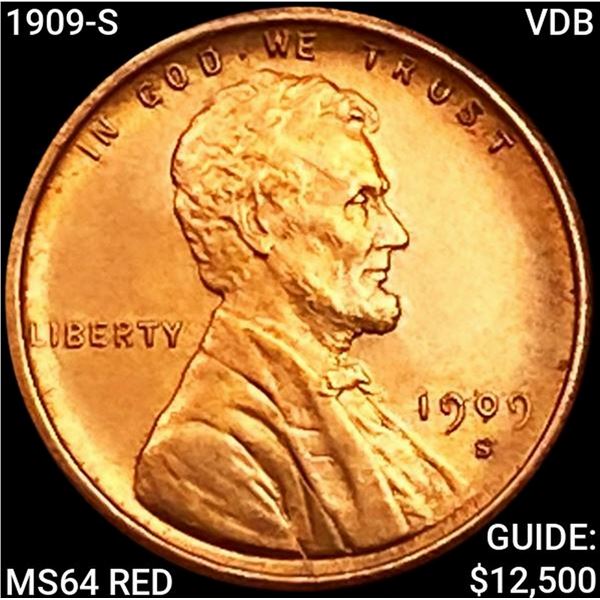 1909-S VDB Wheat Cent CHOICE BU RD