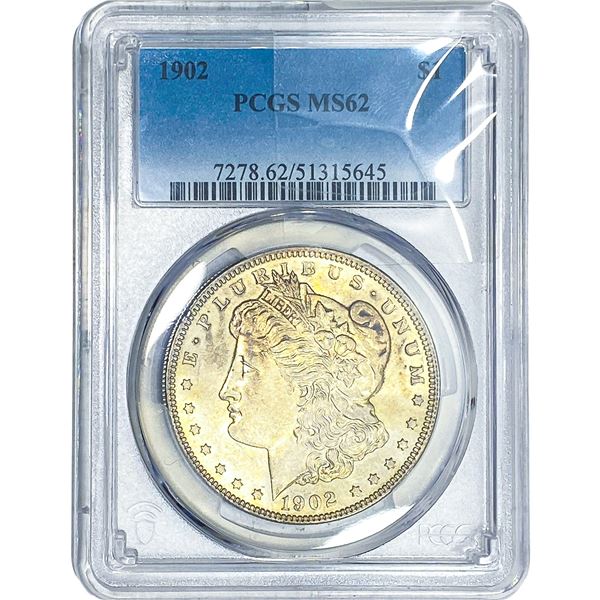 1902 Morgan Silver Dollar PCGS MS62