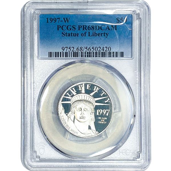 1997-W $50 Statue of Liberty Platinum 1/2oz PCGS PR68 DCAM