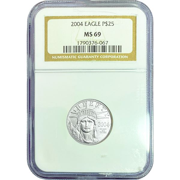 2004 1/4oz Platinum Eagle $25 NGC MS69