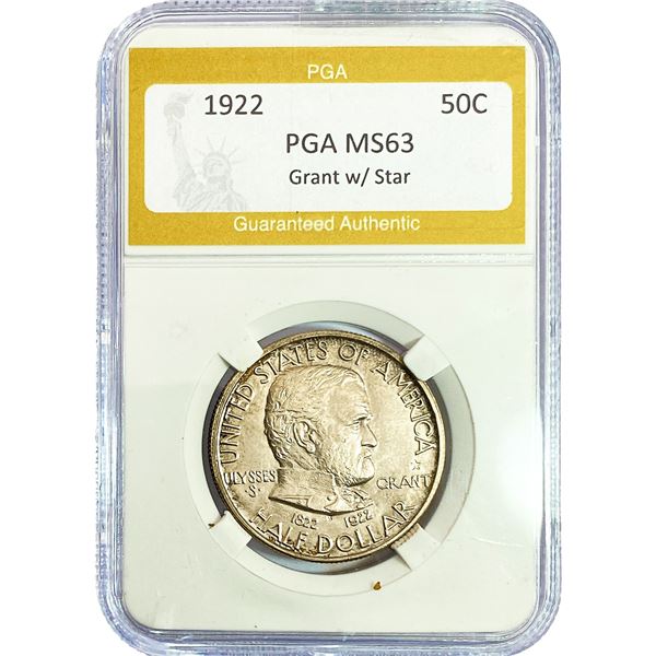 1922 Grant Half Dollar PGA MS63 With Star