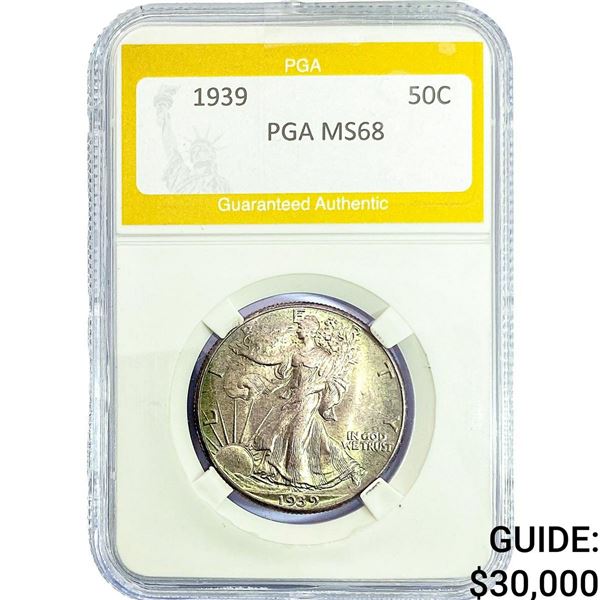 1939 Walking Liberty Half Dollar PGA MS68