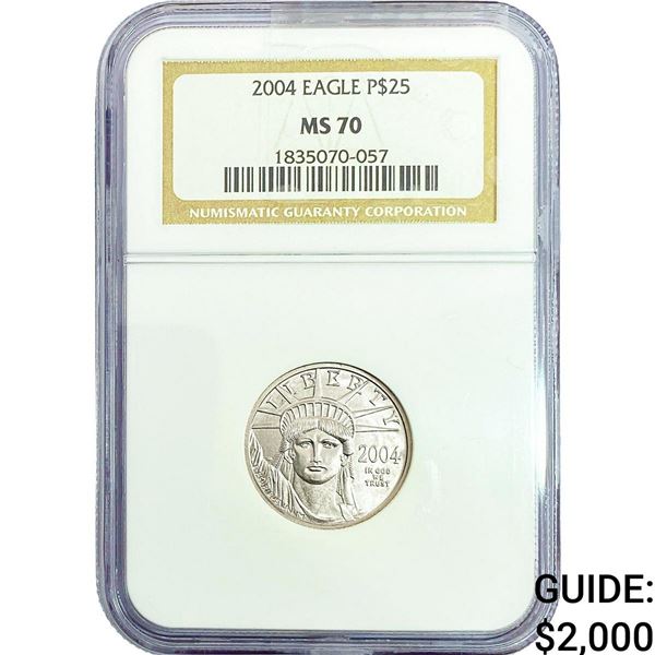 2004 1/4oz Platinum Eagle $25 NGC MS70