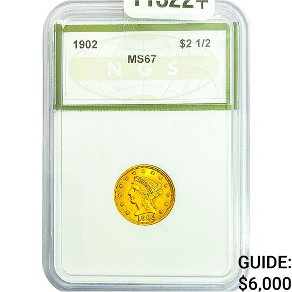 1902 $2.50 Gold Quarter Eagle NGS MS67