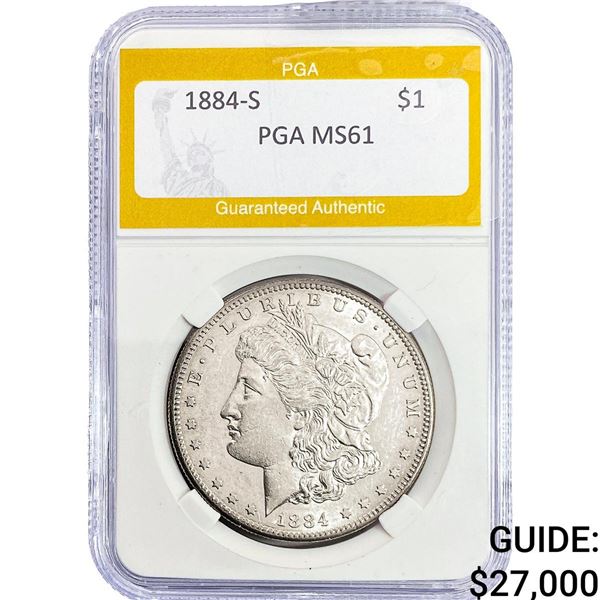 1884-S Morgan Silver Dollar PGA MS61
