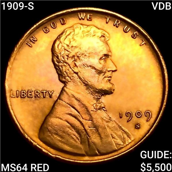 1909-S VDB Wheat Cent CHOICE BU RD