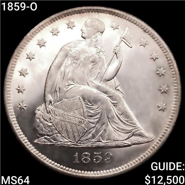 1859-O Seated Liberty Dollar CHOICE BU