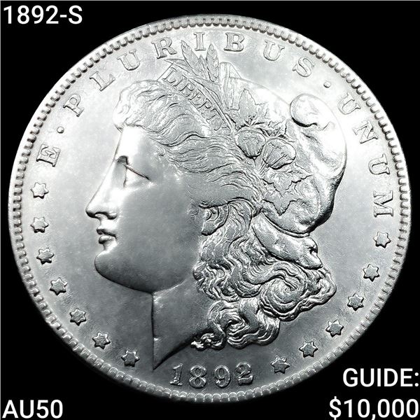1892-S Morgan Silver Dollar CLOSELY UNCIRCULATED