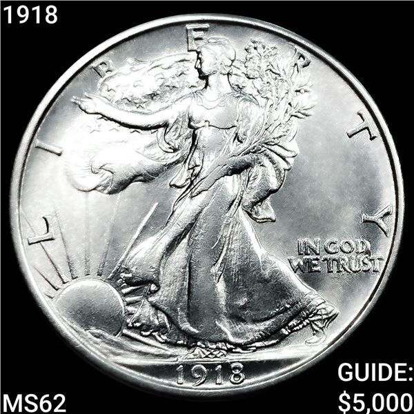 1918 Walking Liberty Half Dollar UNCIRCULATED