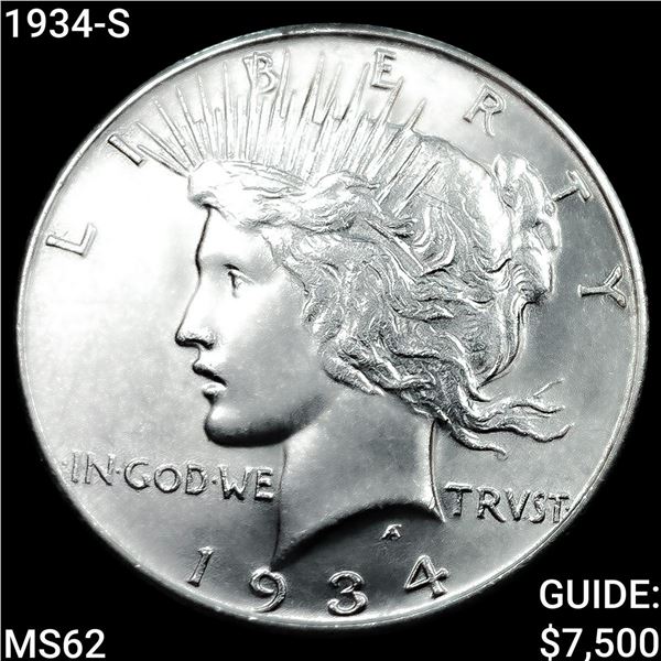 1934-S Silver Peace Dollar UNCIRCULATED