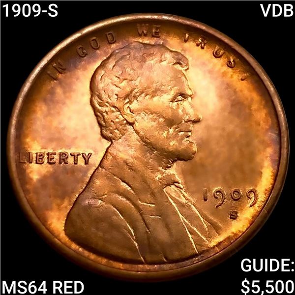 1909-S VDB Wheat Cent CHOICE BU RD