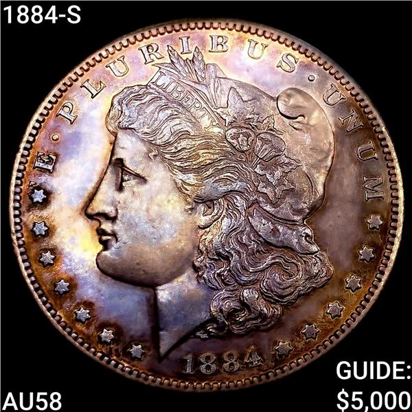 1884-S Morgan Silver Dollar CHOICE AU