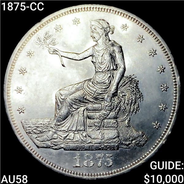 1875-CC Silver Trade Dollar