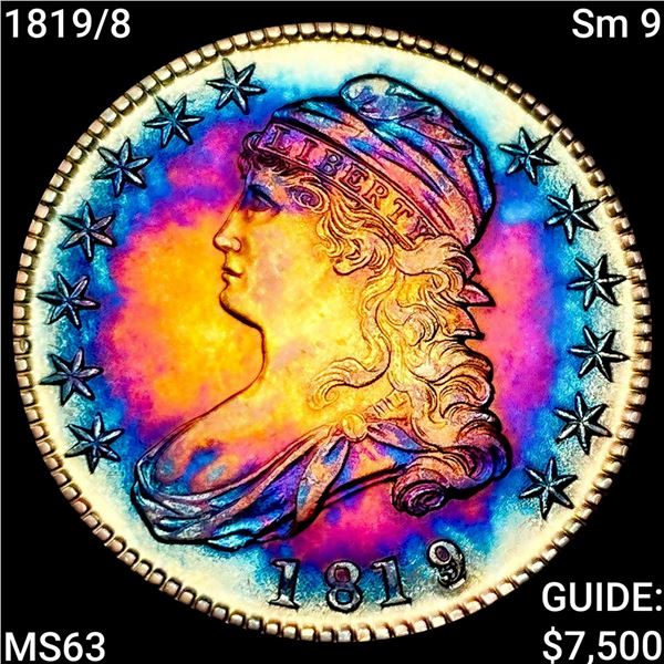 1819/8 Sm 9 Capped Bust Half Dollar