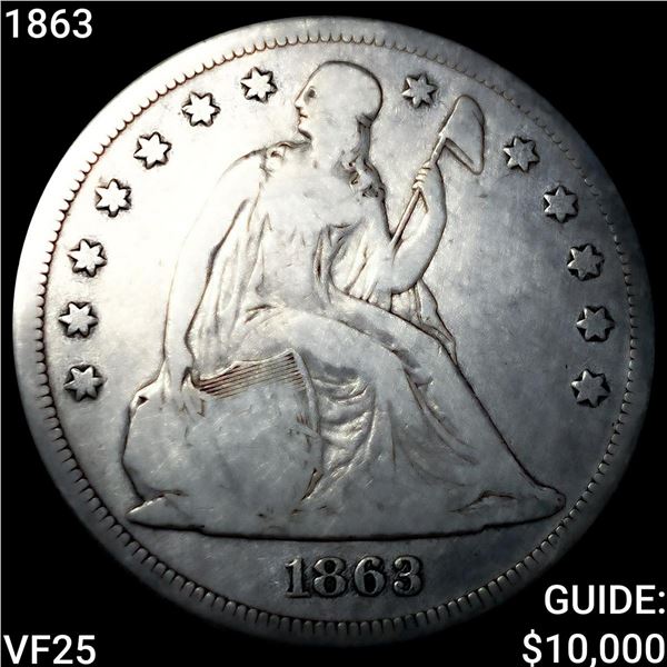 1863 Seated Liberty Dollar
