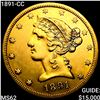 Image 1 : 1891-CC $5 Gold Half Eagle