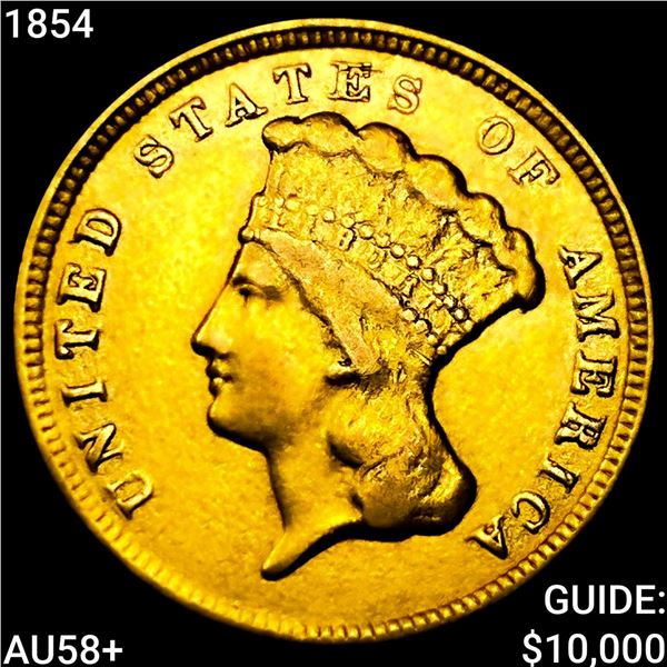 1854 $3 Gold Piece