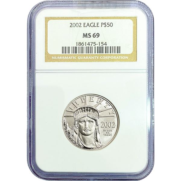 2002 1/2oz Platinum Eagle $50 NGC MS69