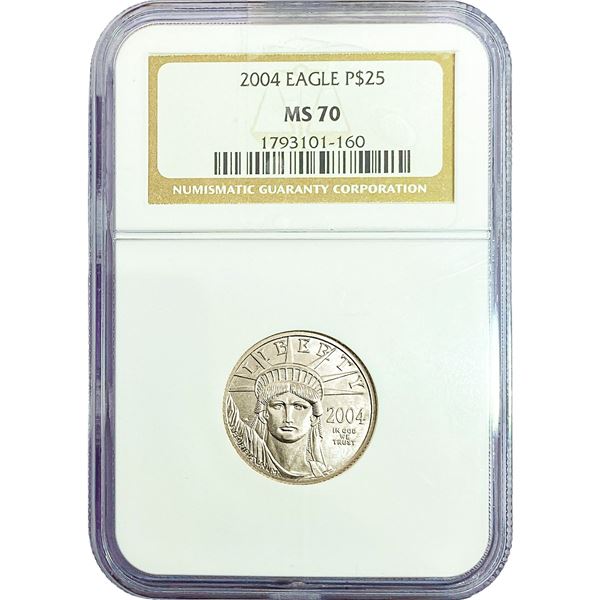 2004 1/4oz Platinum Eagle $25 NGC MS70