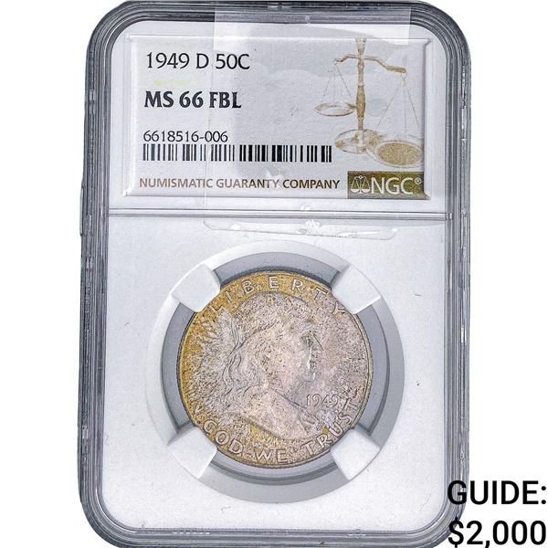1949-D Franklin Half Dollar NGC MS66 FBL