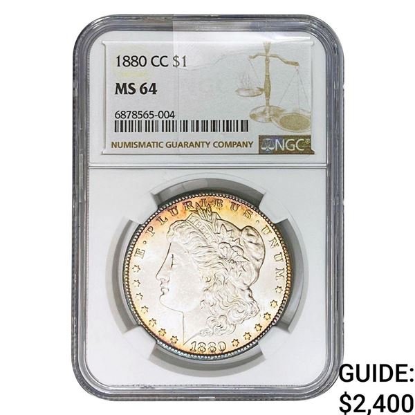 1880-CC Morgan Silver Dollar NGC MS64