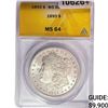Image 1 : 1893 Morgan Silver Dollar ANACS MS64