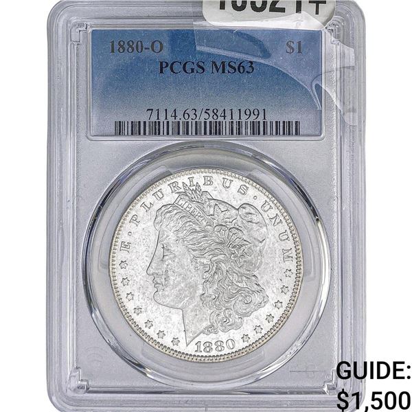 1880-O Morgan Silver Dollar PCGS MS63