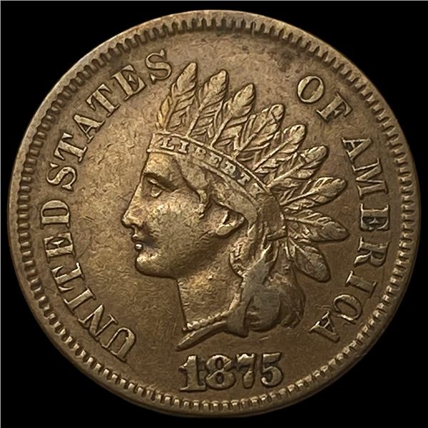 1875 Indian Head Cent CLOSELY UNCIRCULATED