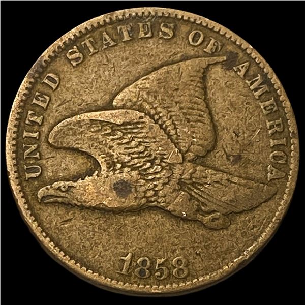 1858 Copper-Nickel Flying Eagle Cent NEARLY  UNCIRCULATED