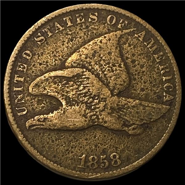 1858 Copper-Nickel Flying Eagle Cent NEARLY  UNCIRCULATED