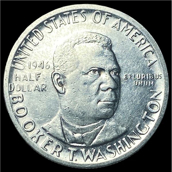 1946 Silver Half Dollar Booker T. Washington  CHOICE BU