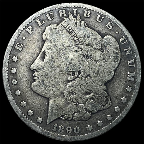 1890-CC Silver Morgan Dollar NEARLY  UNCIRCULATED