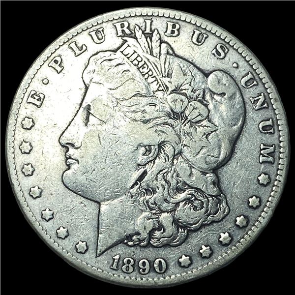 1890-CC Silver Morgan Dollar NEARLY  UNCIRCULATED
