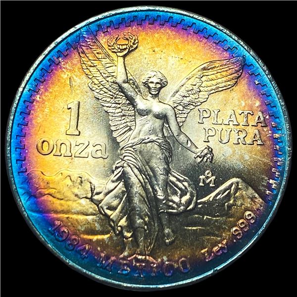 1984 Mexico 1 Onza Silver Libertad NEARLY  UNCIRCULATED