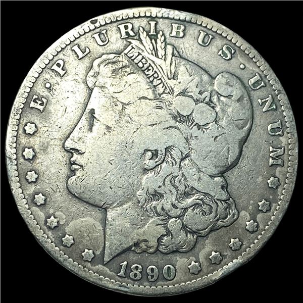 1890-CC Silver Morgan Dollar NEARLY  UNCIRCULATED